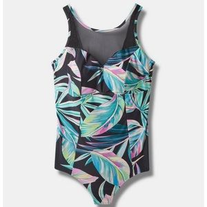 Wireless Mesh High Neck One Piece Swimsuit